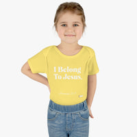 I Belong To Jesus Infant Baby Bodysuit, White Print-Children's Clothing-KVOM