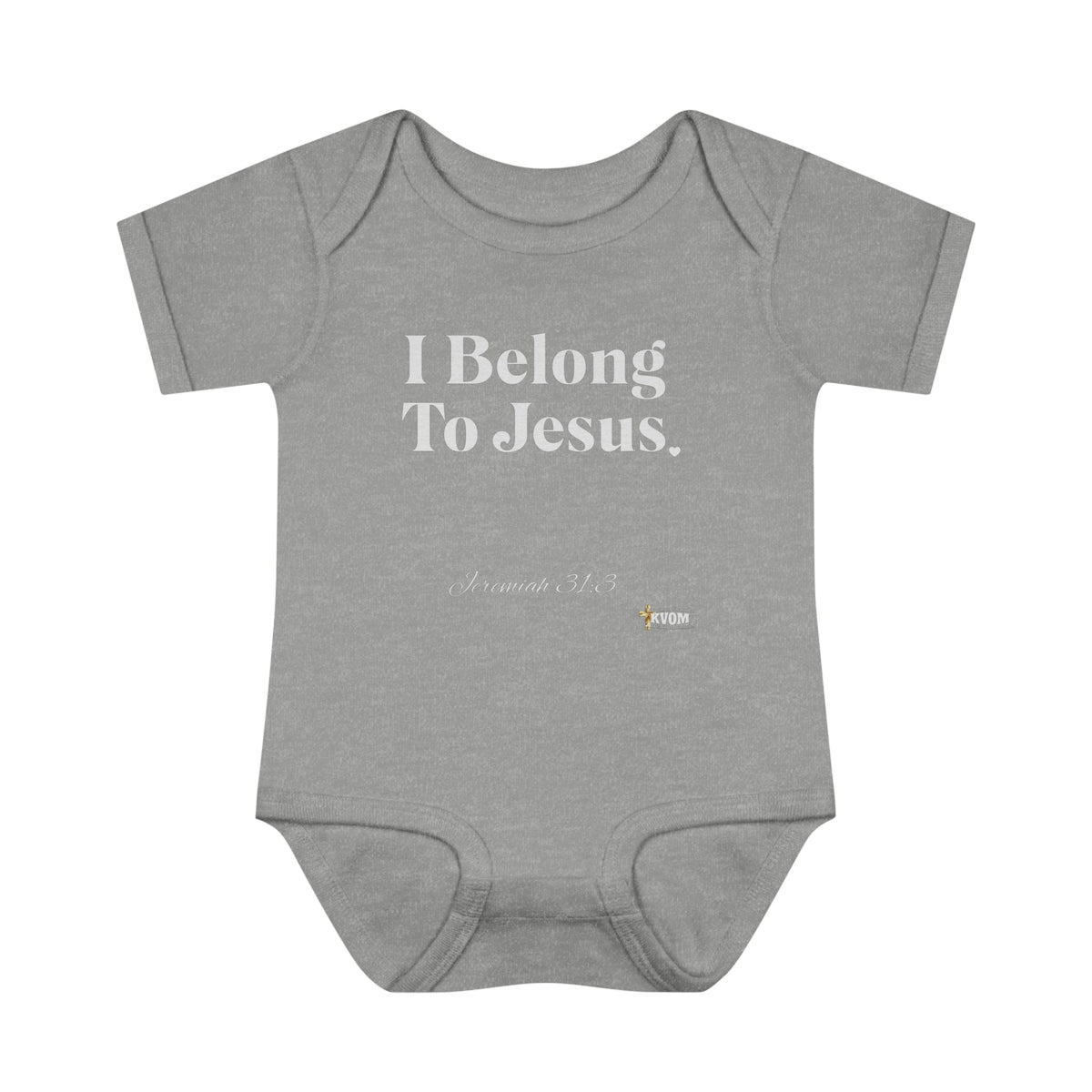 I Belong To Jesus Infant Baby Bodysuit, White Print-Children's Clothing-KVOM