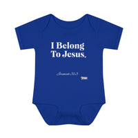 I Belong To Jesus Infant Baby Bodysuit, White Print-Children's Clothing-KVOM