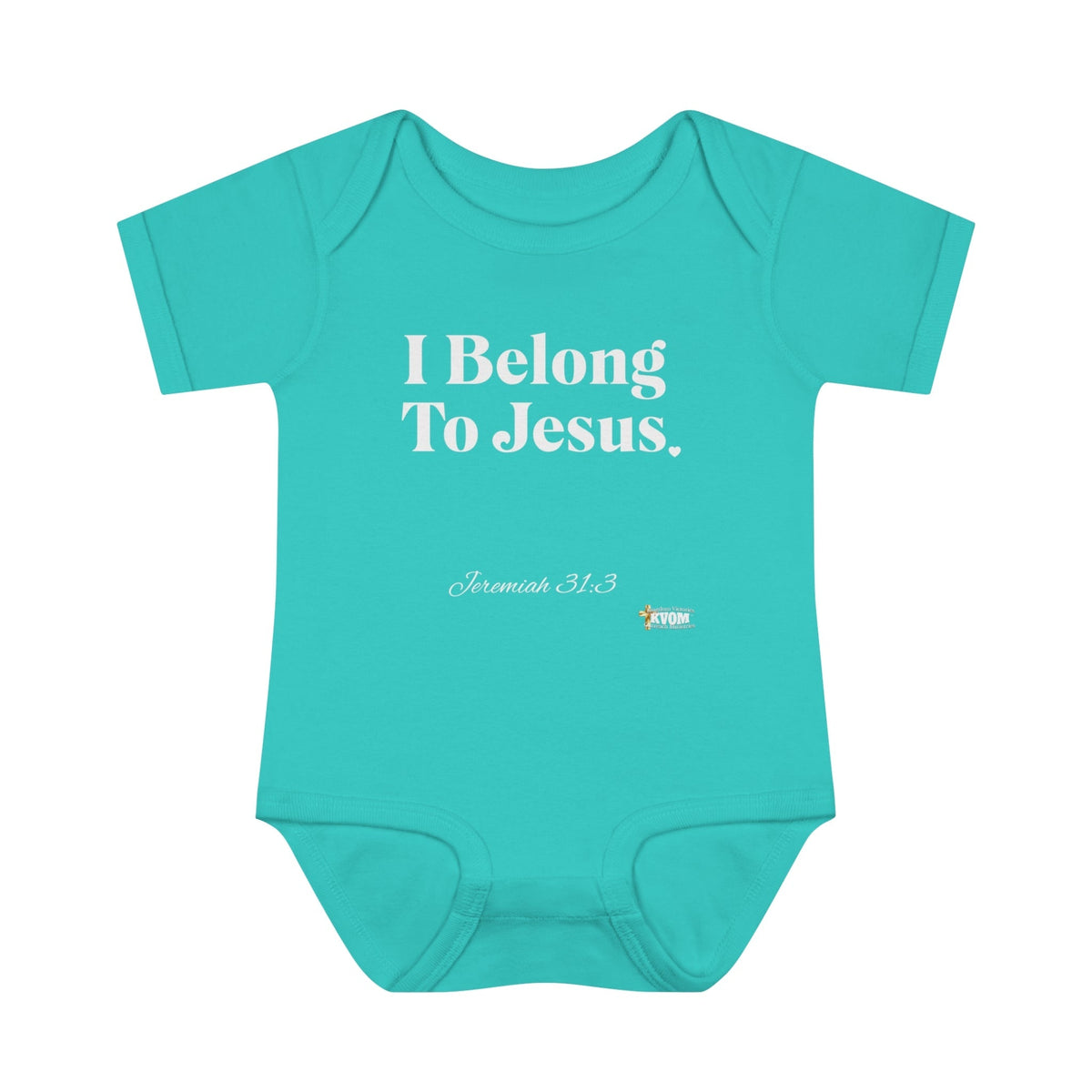 I Belong To Jesus Infant Baby Bodysuit, White Print-Children's Clothing-KVOM