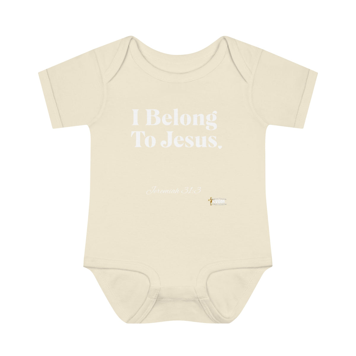 I Belong To Jesus Infant Baby Bodysuit, White Print-Children's Clothing-KVOM