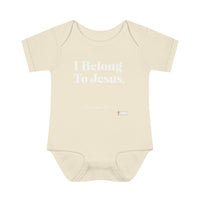 I Belong To Jesus Infant Baby Bodysuit, White Print-Children's Clothing-KVOM