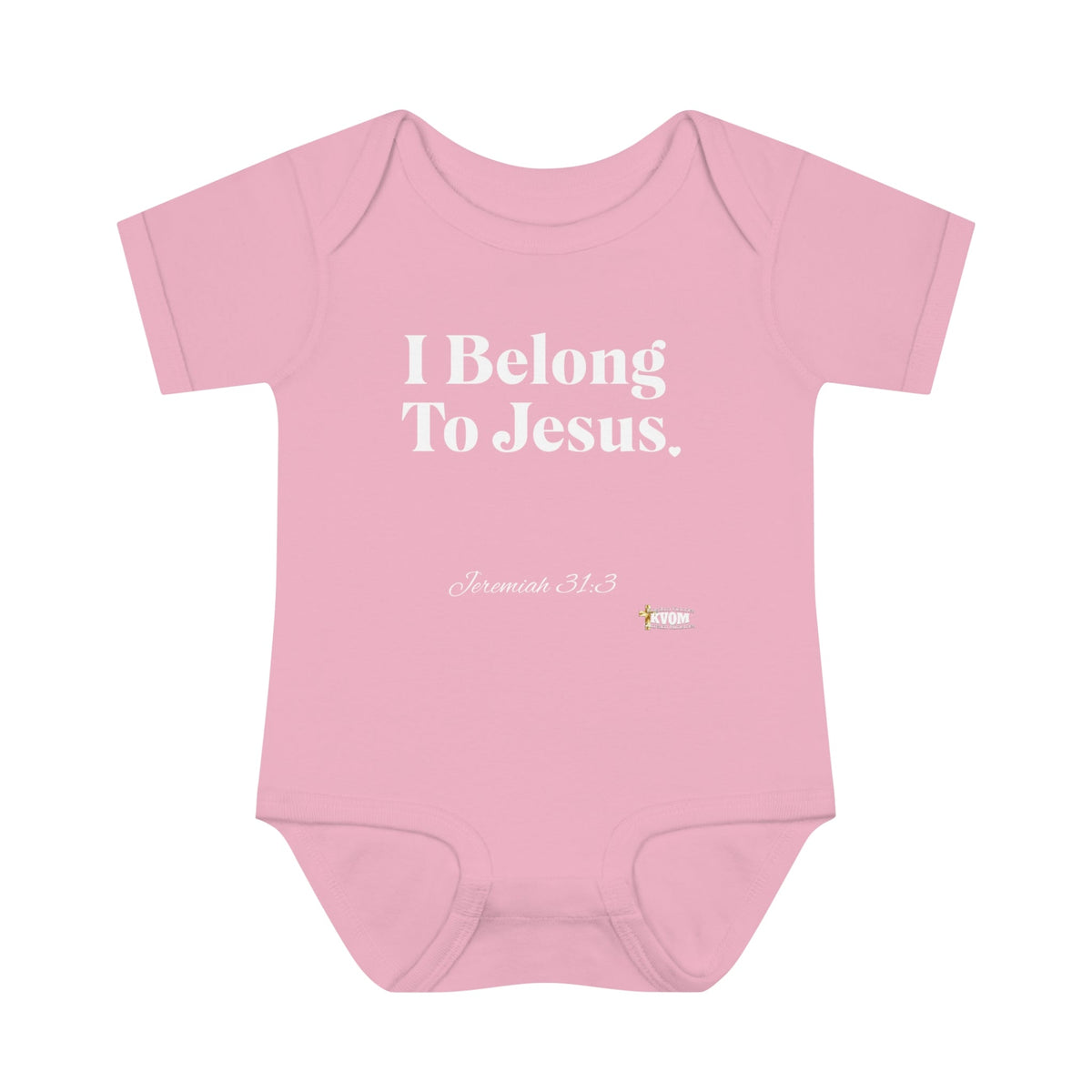 I Belong To Jesus Infant Baby Bodysuit, White Print-Children's Clothing-KVOM