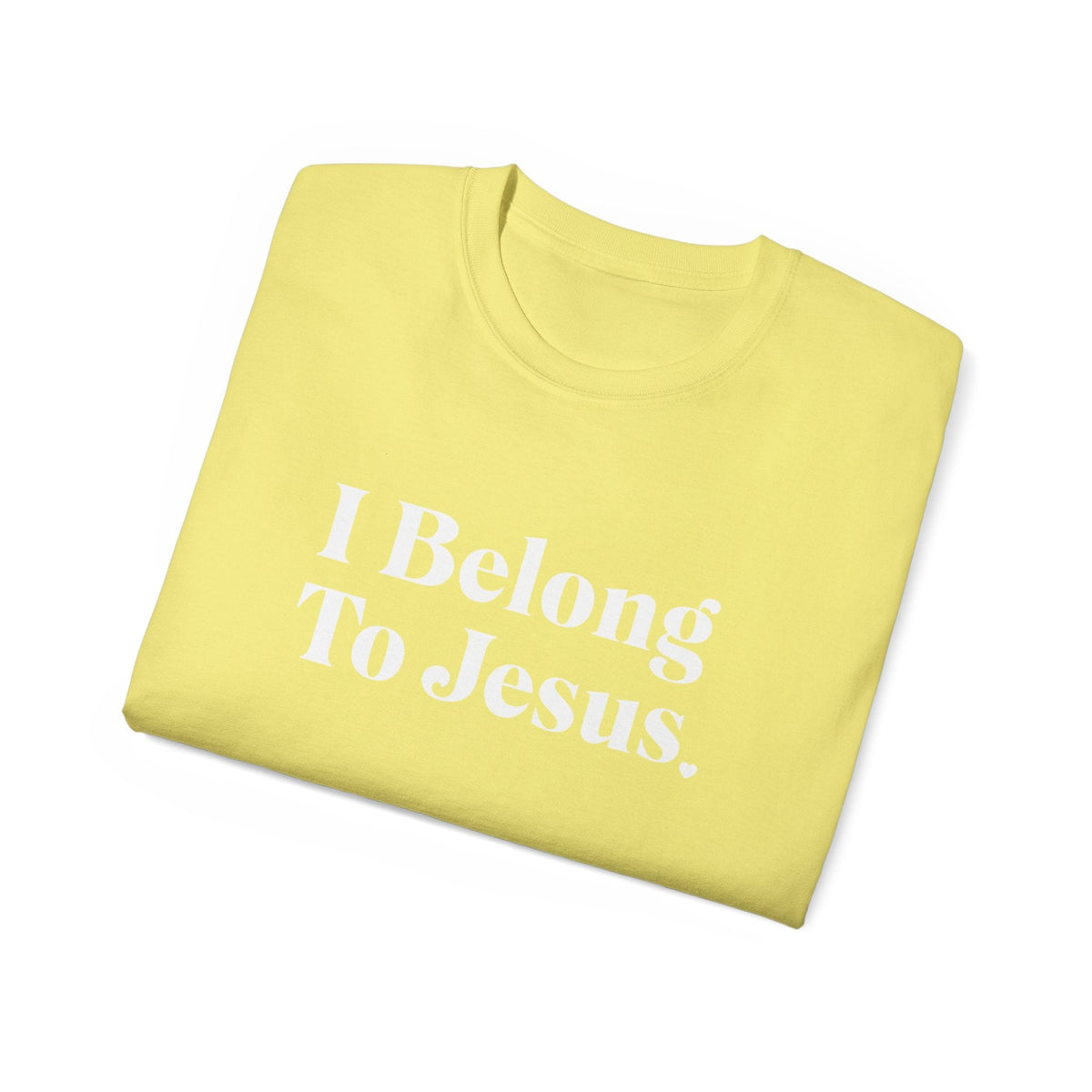 I Belong To Jesus Unisex Relaxed Fit Shirt, White Print-KVOM