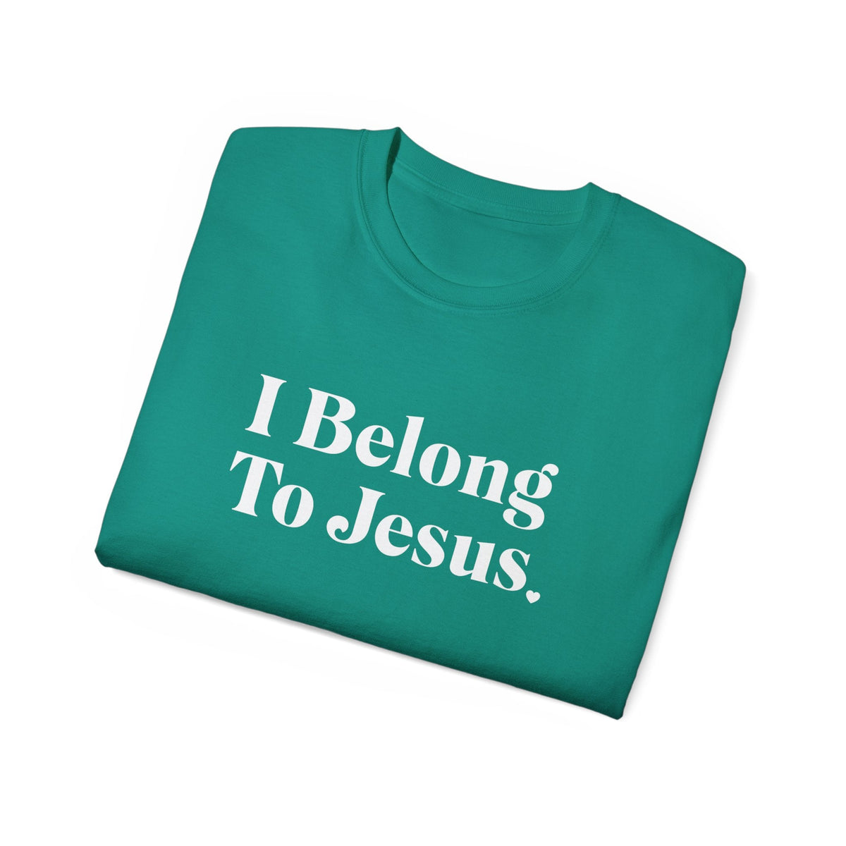 I Belong To Jesus Unisex Relaxed Fit Shirt, White Print-KVOM