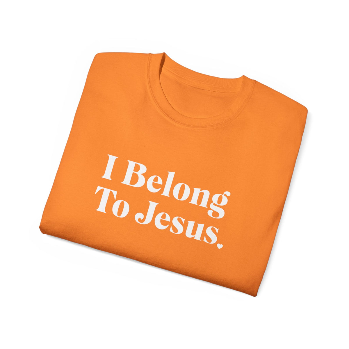 I Belong To Jesus Unisex Relaxed Fit Shirt, White Print-KVOM