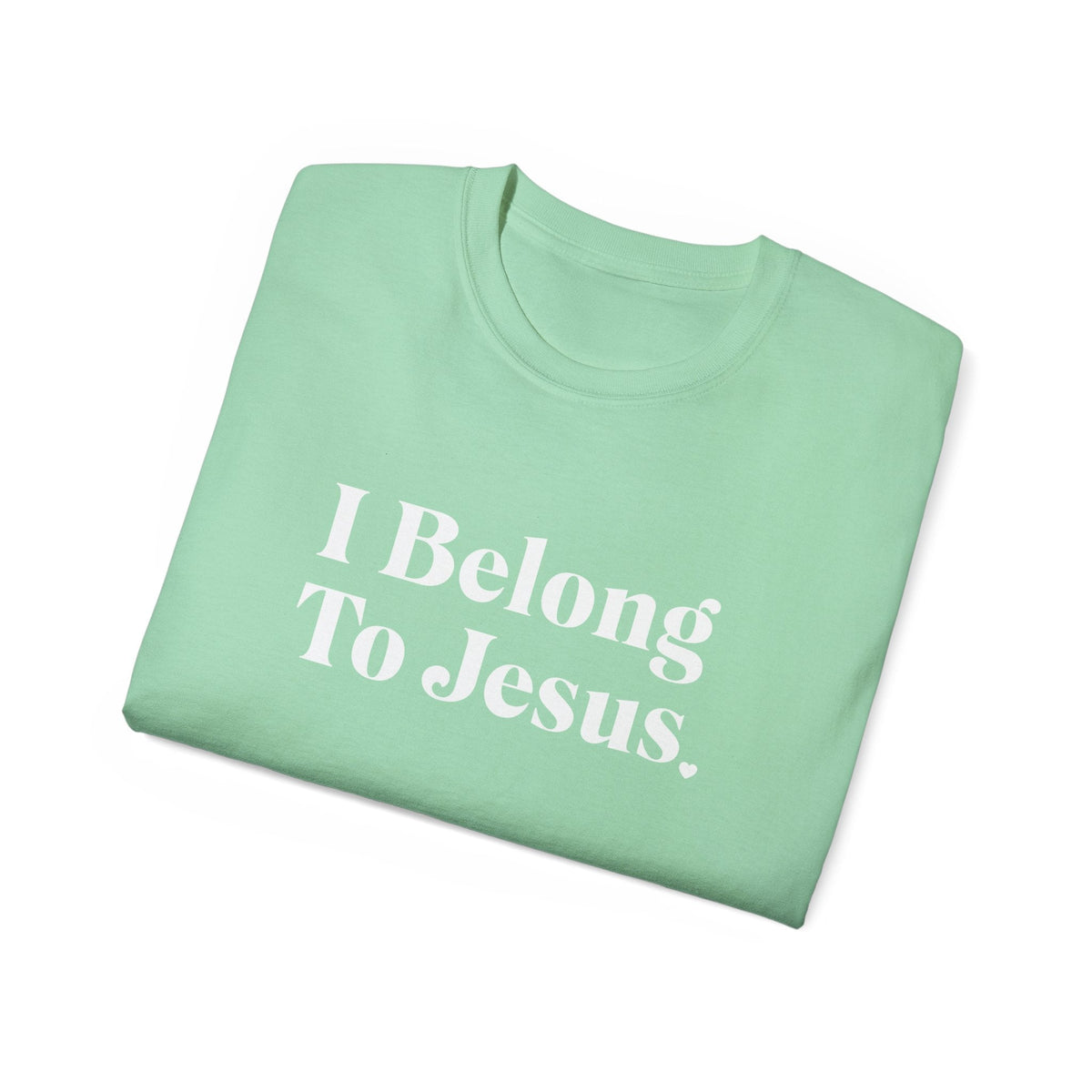 I Belong To Jesus Unisex Relaxed Fit Shirt, White Print-KVOM