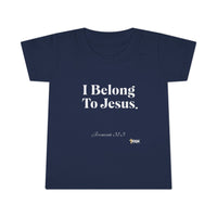 I Belong To Jesus Unisex Toddler T-shirt, White Print-Children's Clothing-KVOM