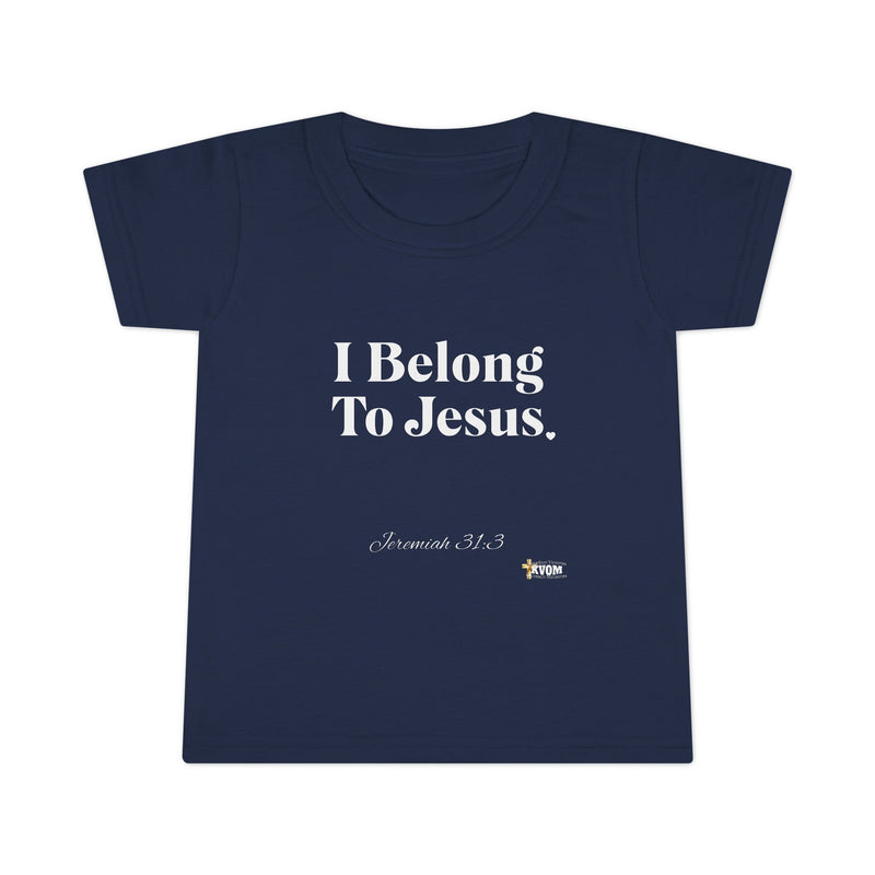 I Belong To Jesus Unisex Toddler T-shirt, White Print-Children's Clothing-KVOM