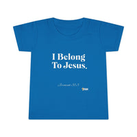 I Belong To Jesus Unisex Toddler T-shirt, White Print-Children's Clothing-KVOM