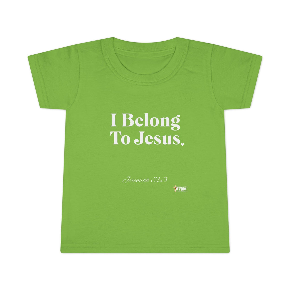 I Belong To Jesus Unisex Toddler T-shirt, White Print-Children's Clothing-KVOM