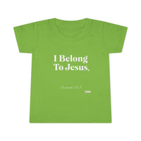 I Belong To Jesus Unisex Toddler T-shirt, White Print-Children's Clothing-KVOM