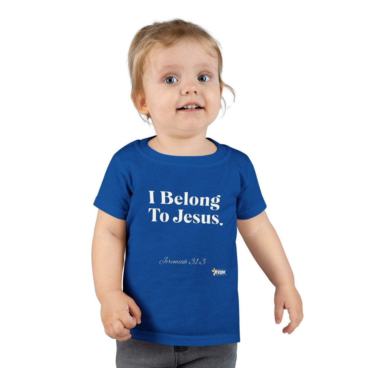 I Belong To Jesus Unisex Toddler T-shirt, White Print-Children's Clothing-KVOM