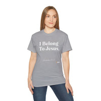 I Belong To Jesus Women's Relaxed Fit T-Shirt, White Print-KVOM