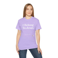 I Belong To Jesus Women's Relaxed Fit T-Shirt, White Print-KVOM