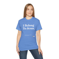 I Belong To Jesus Women's Relaxed Fit T-Shirt, White Print-KVOM