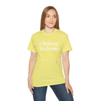 I Belong To Jesus Women's Relaxed Fit T-Shirt, White Print-KVOM