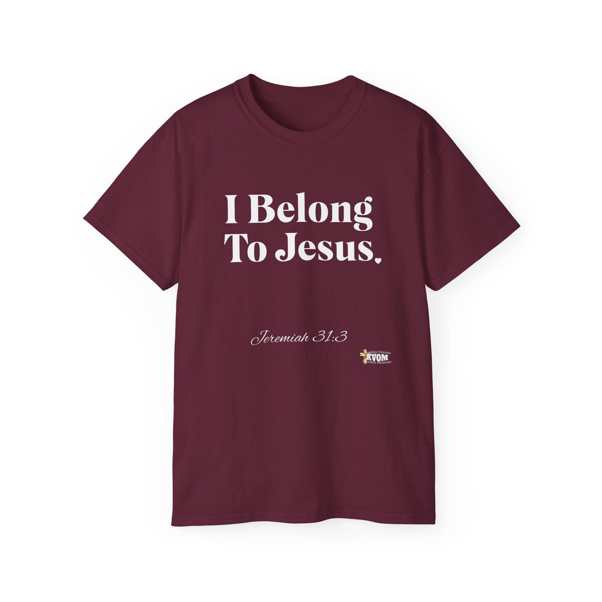 I Belong To Jesus Women's Relaxed Fit T-Shirt, White Print-KVOM