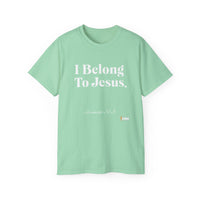 I Belong To Jesus Women's Relaxed Fit T-Shirt, White Print-KVOM