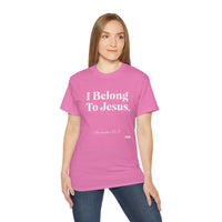 I Belong To Jesus Women's Relaxed Fit T-Shirt, White Print-KVOM