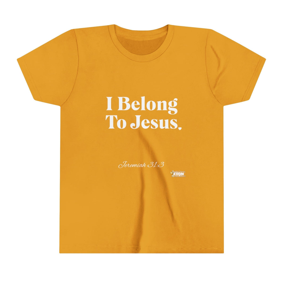 I Belong To Jesus Youth Short Sleeve T-Shirt, White Print-Children's Clothing-KVOM