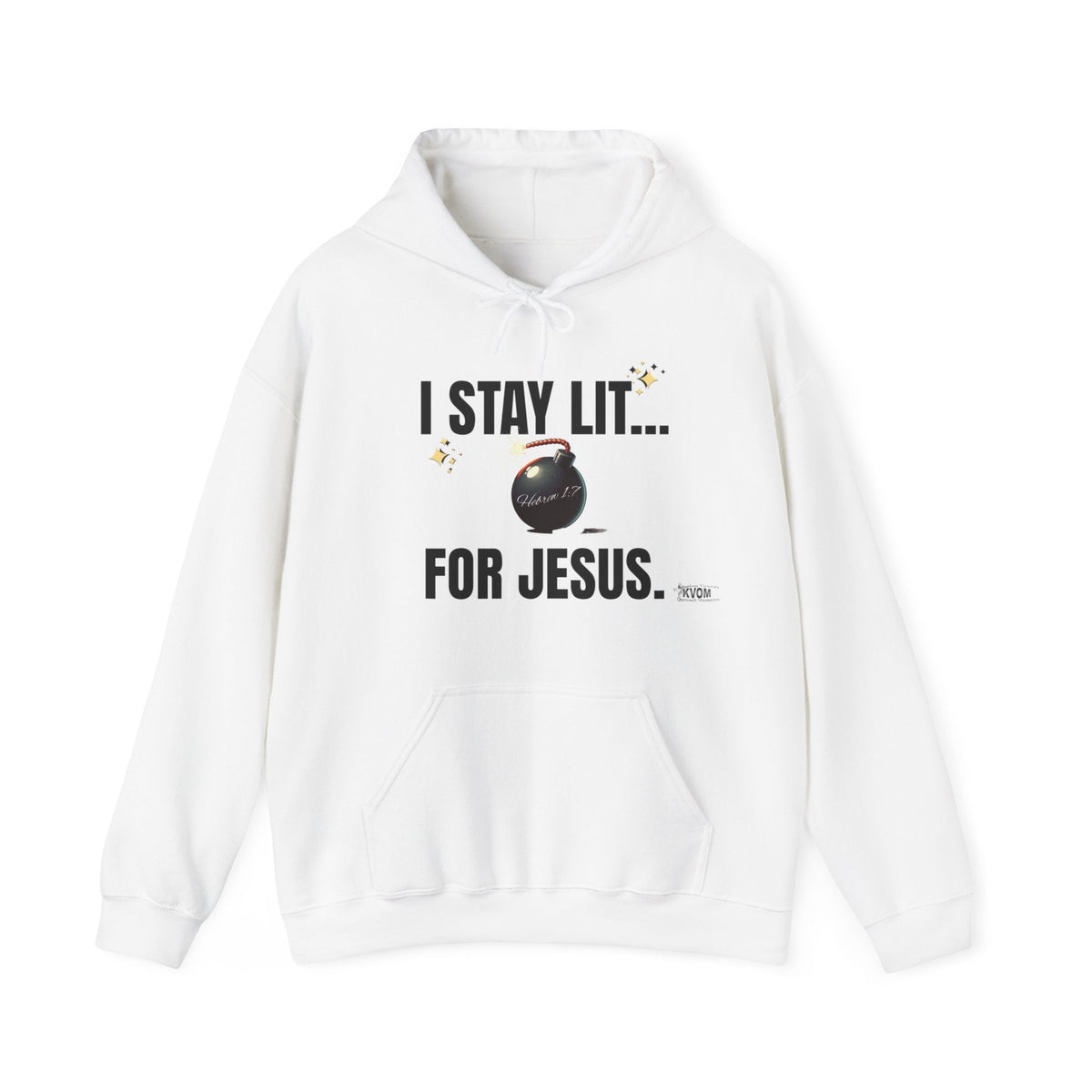 I Stay Lit For Jesus Unisex Heavy Blend™ Hooded Sweatshirt-KVOM