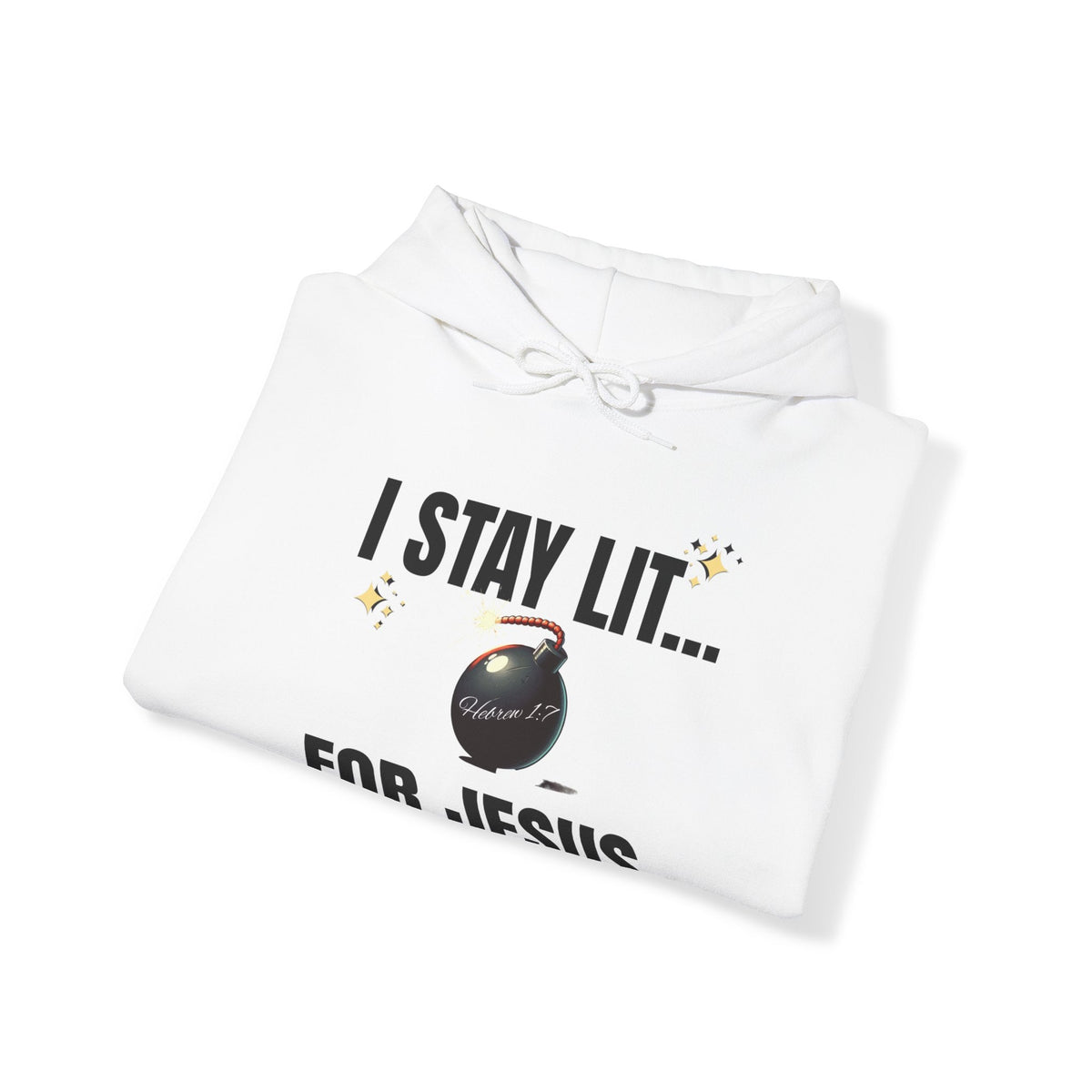 I Stay Lit For Jesus Unisex Heavy Blend™ Hooded Sweatshirt-KVOM