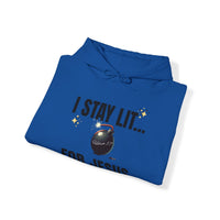 I Stay Lit For Jesus Unisex Heavy Blend™ Hooded Sweatshirt-KVOM