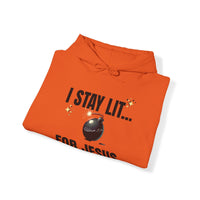 I Stay Lit For Jesus Unisex Heavy Blend™ Hooded Sweatshirt-KVOM