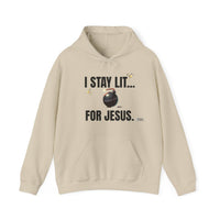 I Stay Lit For Jesus Unisex Heavy Blend™ Hooded Sweatshirt-KVOM