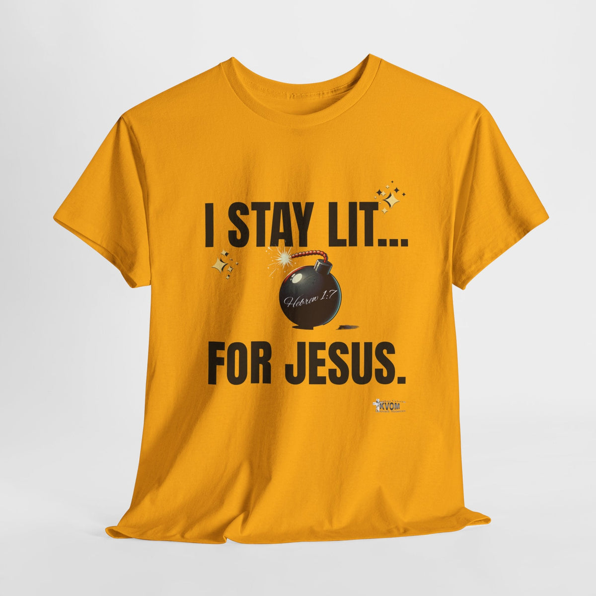 I Stay Lit For Jesus Unisex Relaxed Fit T-Shirt-KVOM