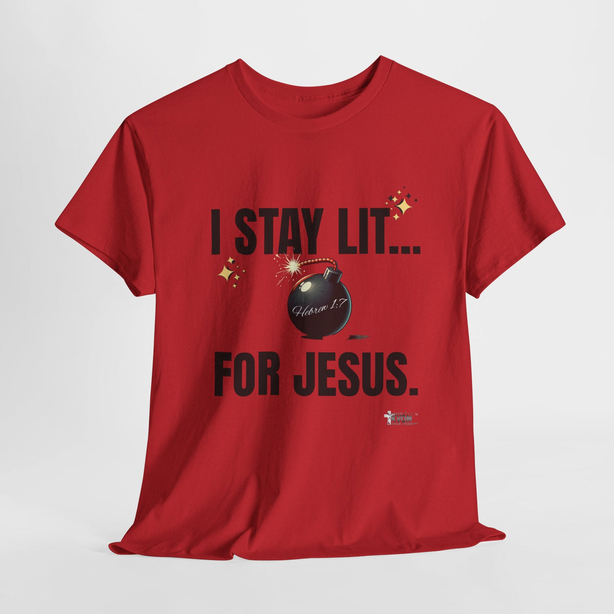 I Stay Lit For Jesus Unisex Relaxed Fit T-Shirt-KVOM