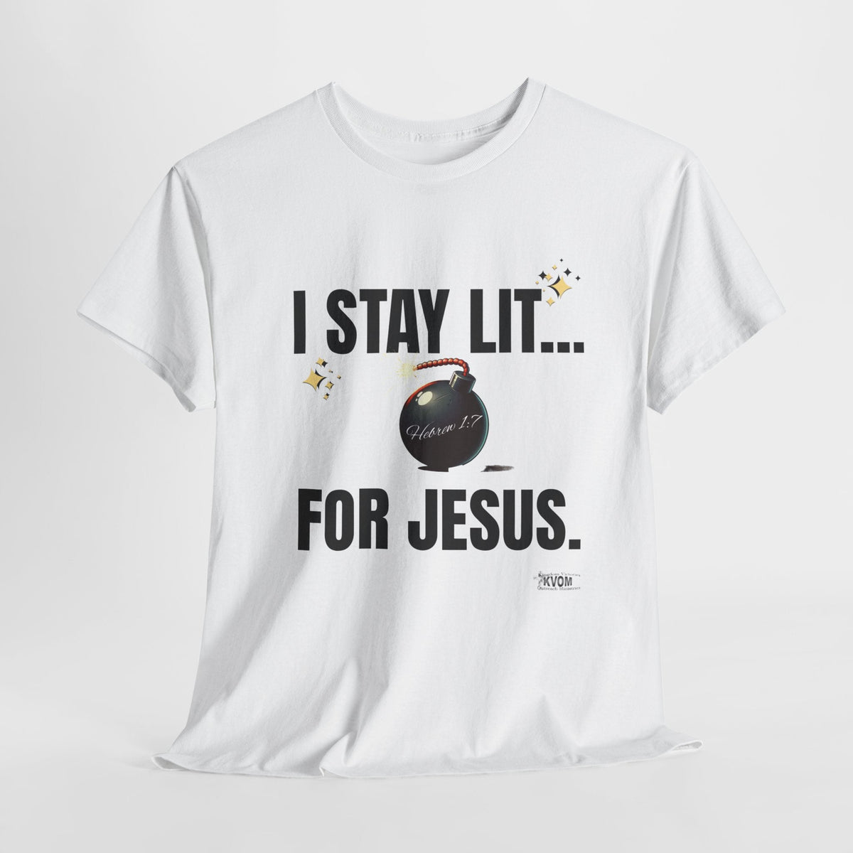 I Stay Lit For Jesus Unisex Relaxed Fit T-Shirt-KVOM