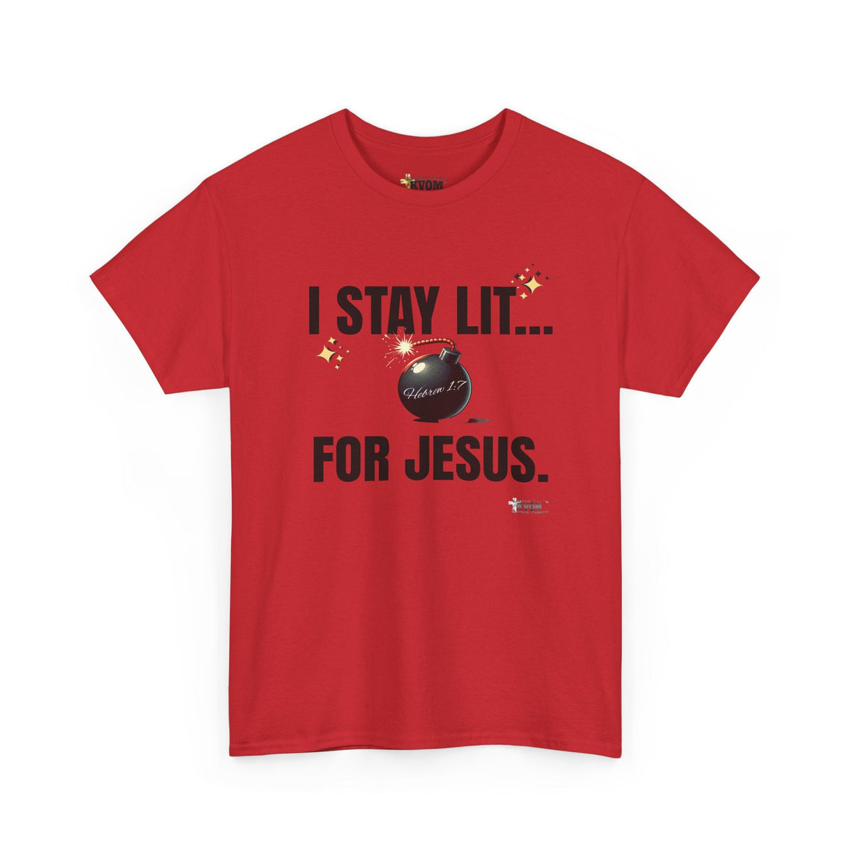 I Stay Lit For Jesus Unisex Relaxed Fit T-Shirt-KVOM