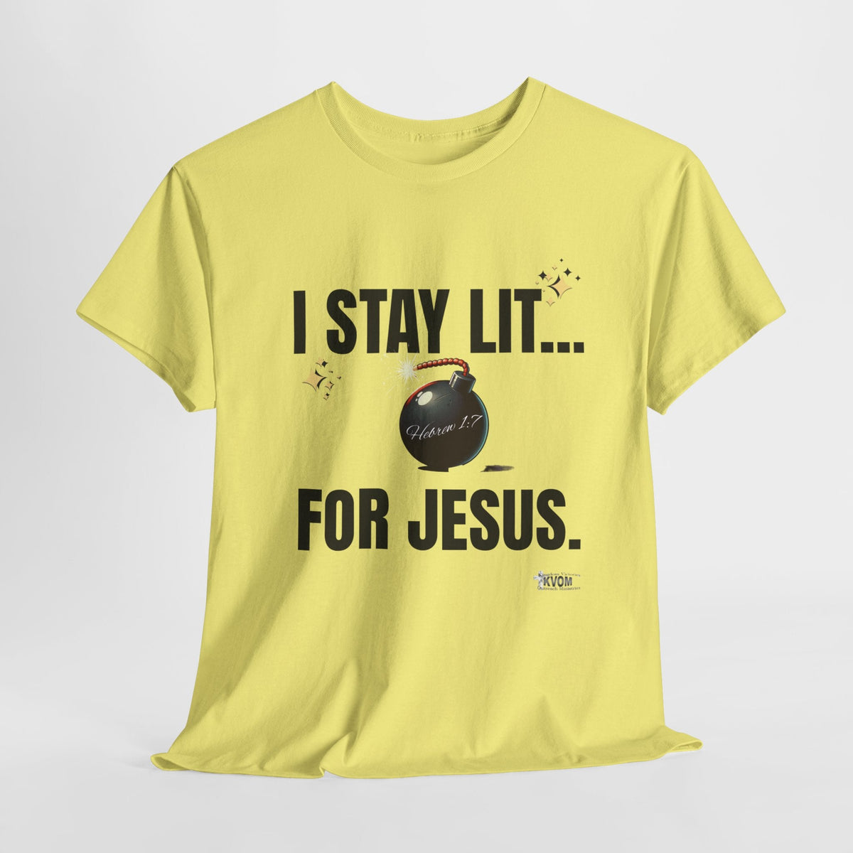 I Stay Lit For Jesus Unisex Relaxed Fit T-Shirt-KVOM