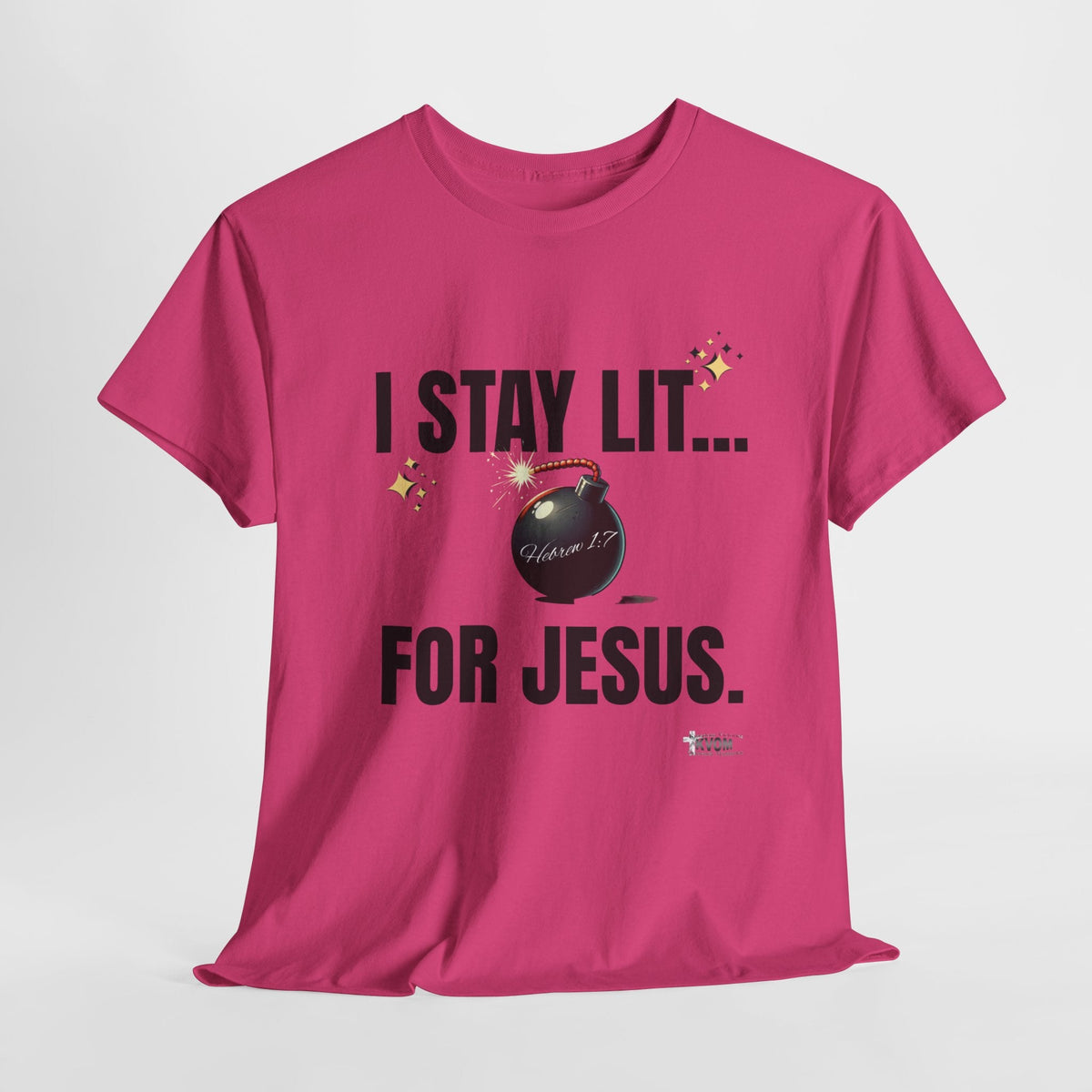 I Stay Lit For Jesus Unisex Relaxed Fit T-Shirt-KVOM