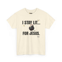 I Stay Lit For Jesus Unisex Relaxed Fit T-Shirt-KVOM