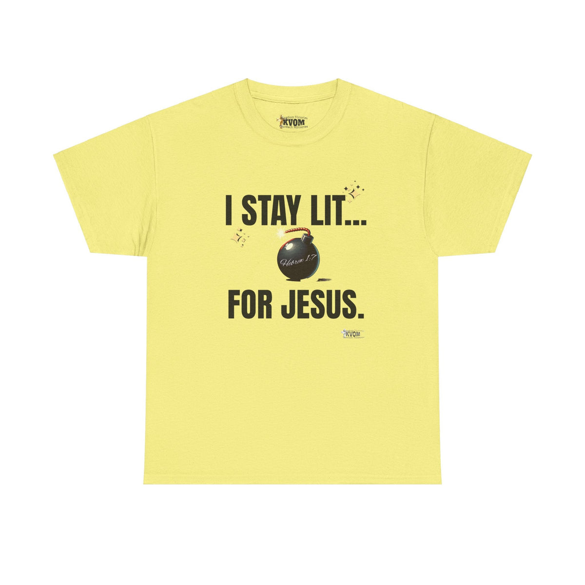 I Stay Lit For Jesus Unisex Relaxed Fit T-Shirt-KVOM