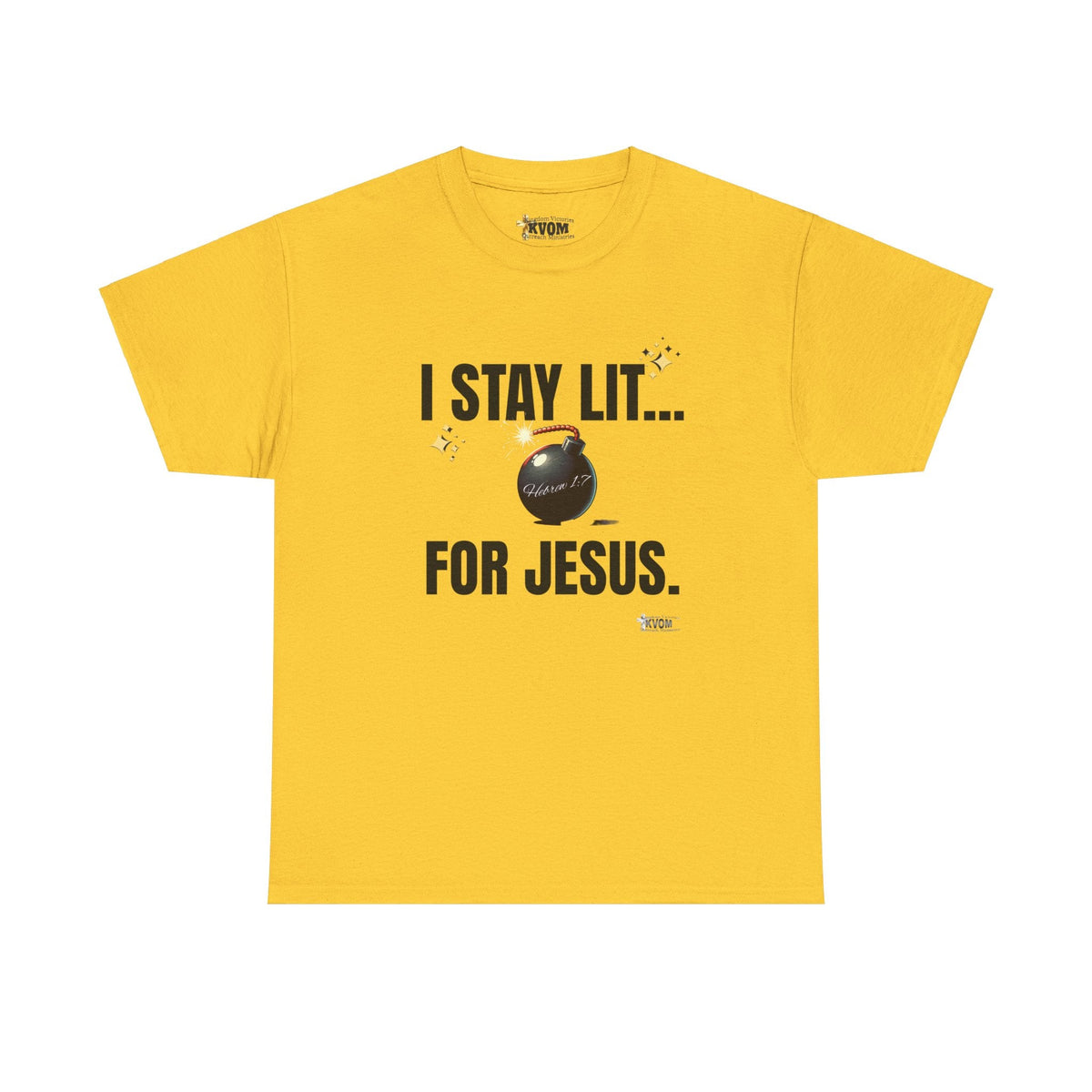 I Stay Lit For Jesus Unisex Relaxed Fit T-Shirt-KVOM