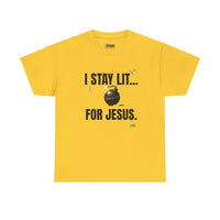 I Stay Lit For Jesus Unisex Relaxed Fit T-Shirt-KVOM