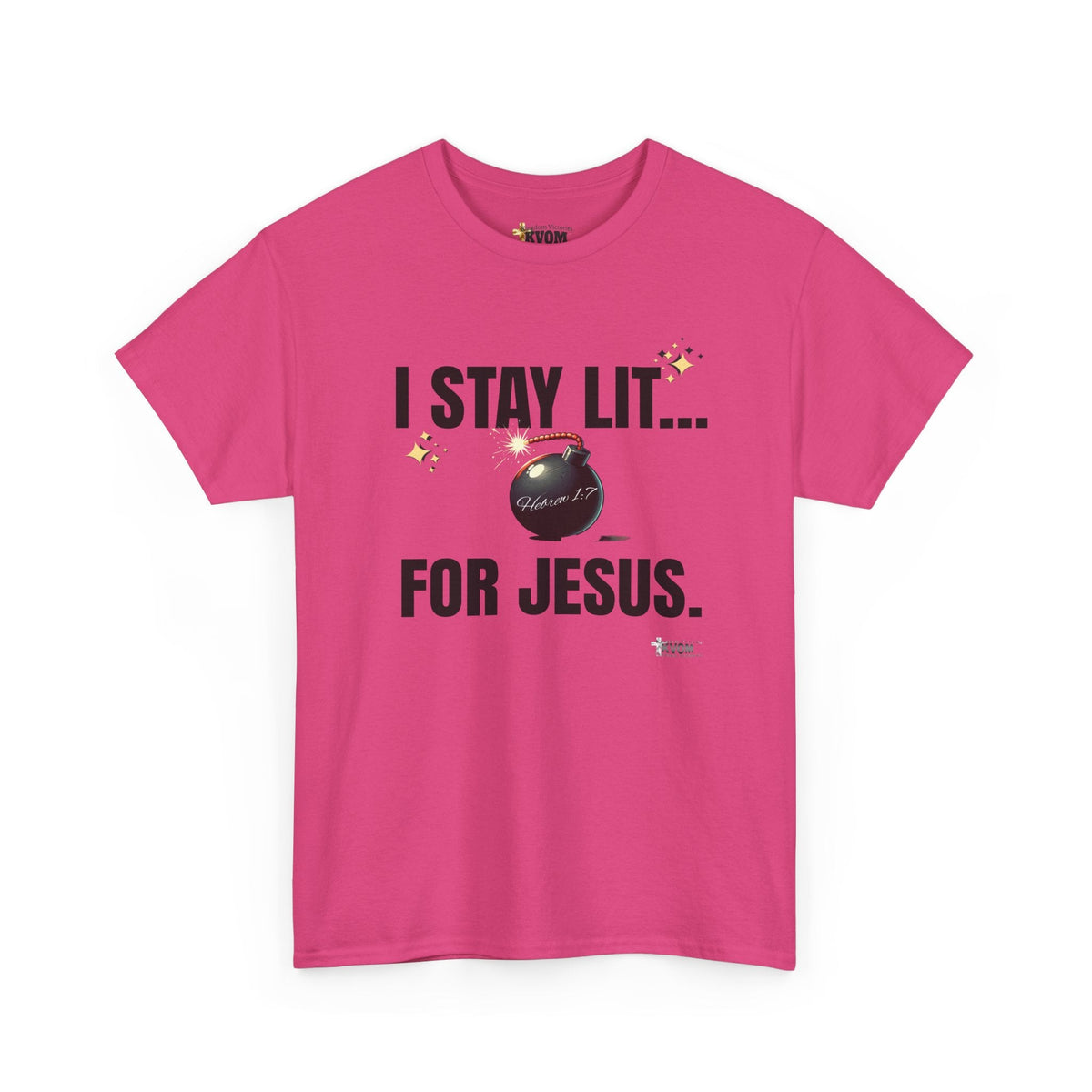 I Stay Lit For Jesus Unisex Relaxed Fit T-Shirt-KVOM