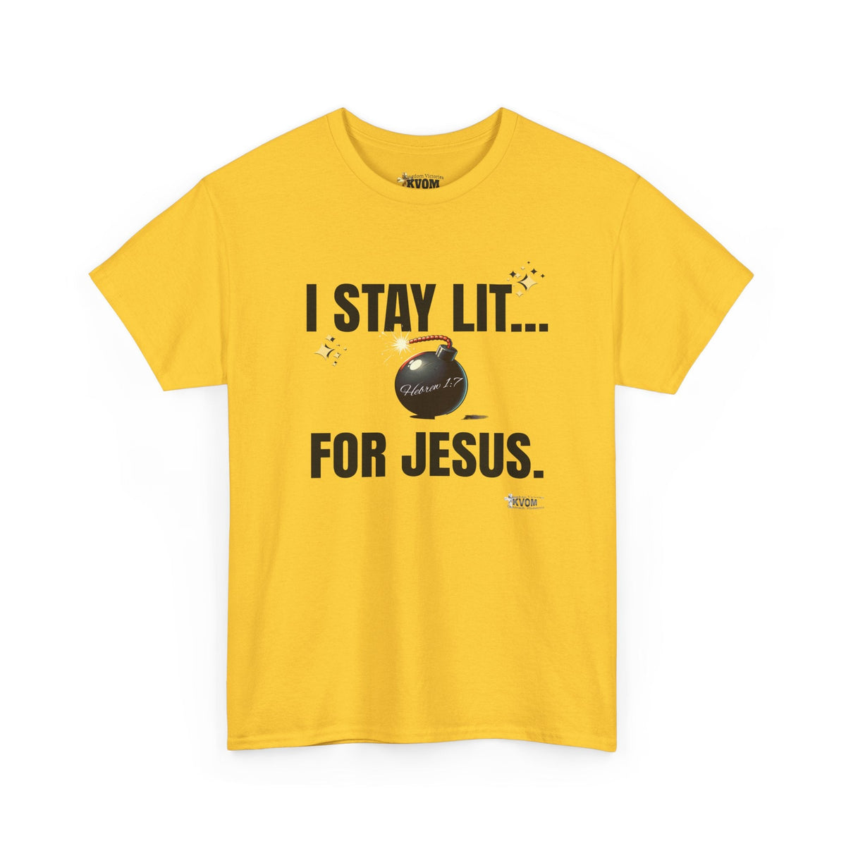 I Stay Lit For Jesus Unisex Relaxed Fit T-Shirt-KVOM