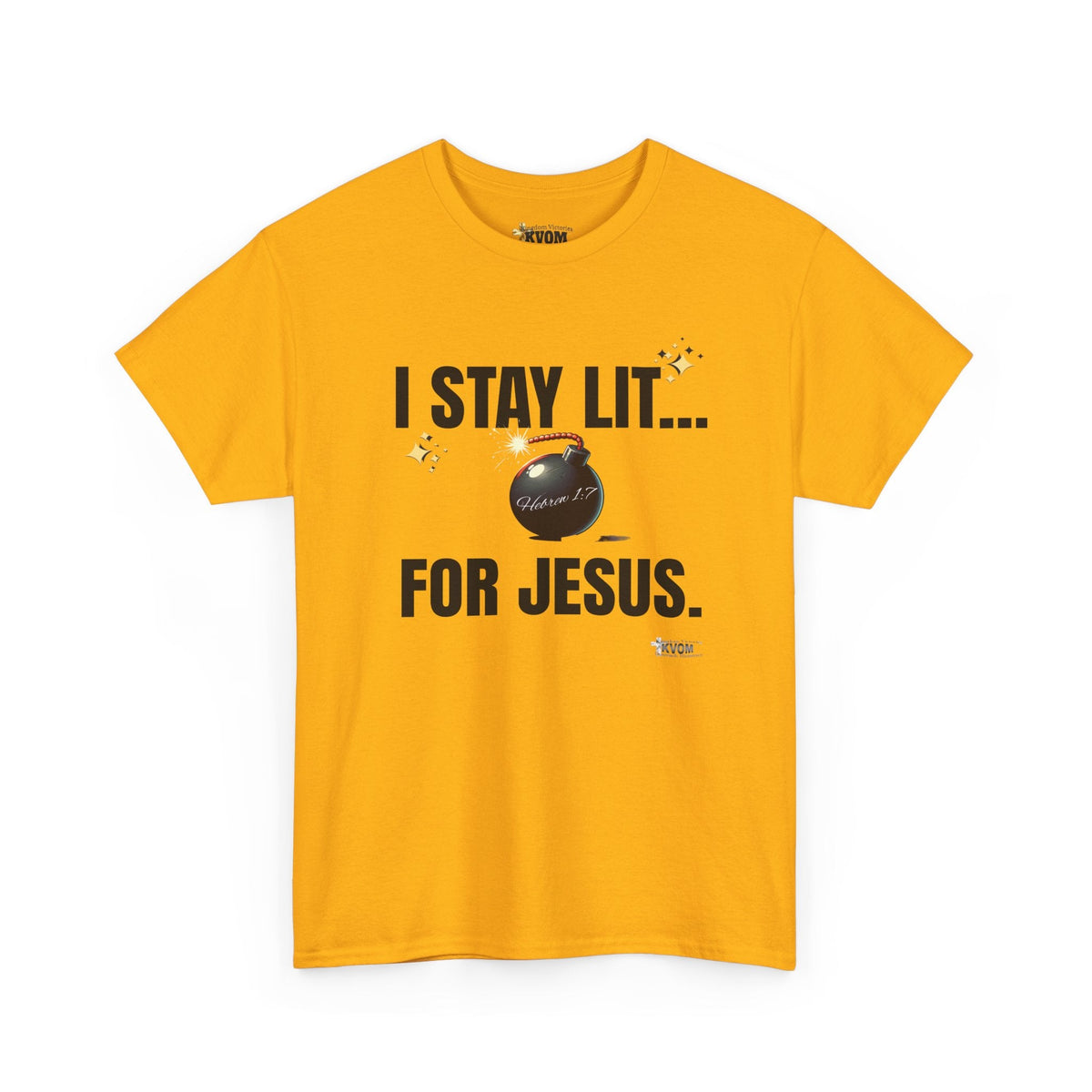 I Stay Lit For Jesus Unisex Relaxed Fit T-Shirt-KVOM