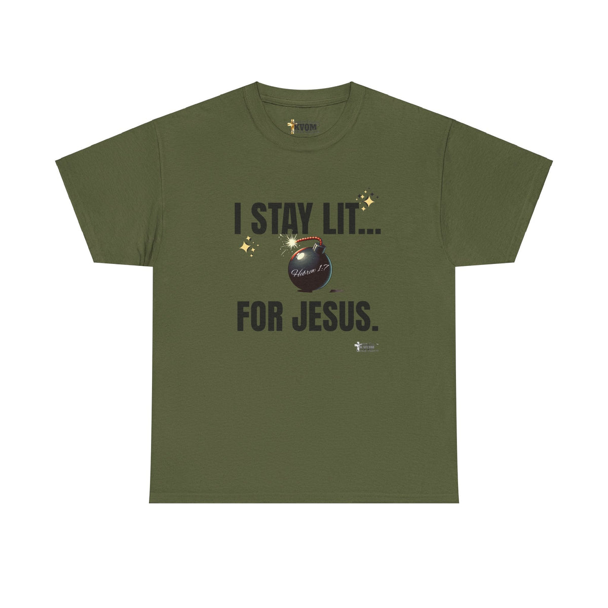 I Stay Lit For Jesus Unisex Relaxed Fit T-Shirt-KVOM