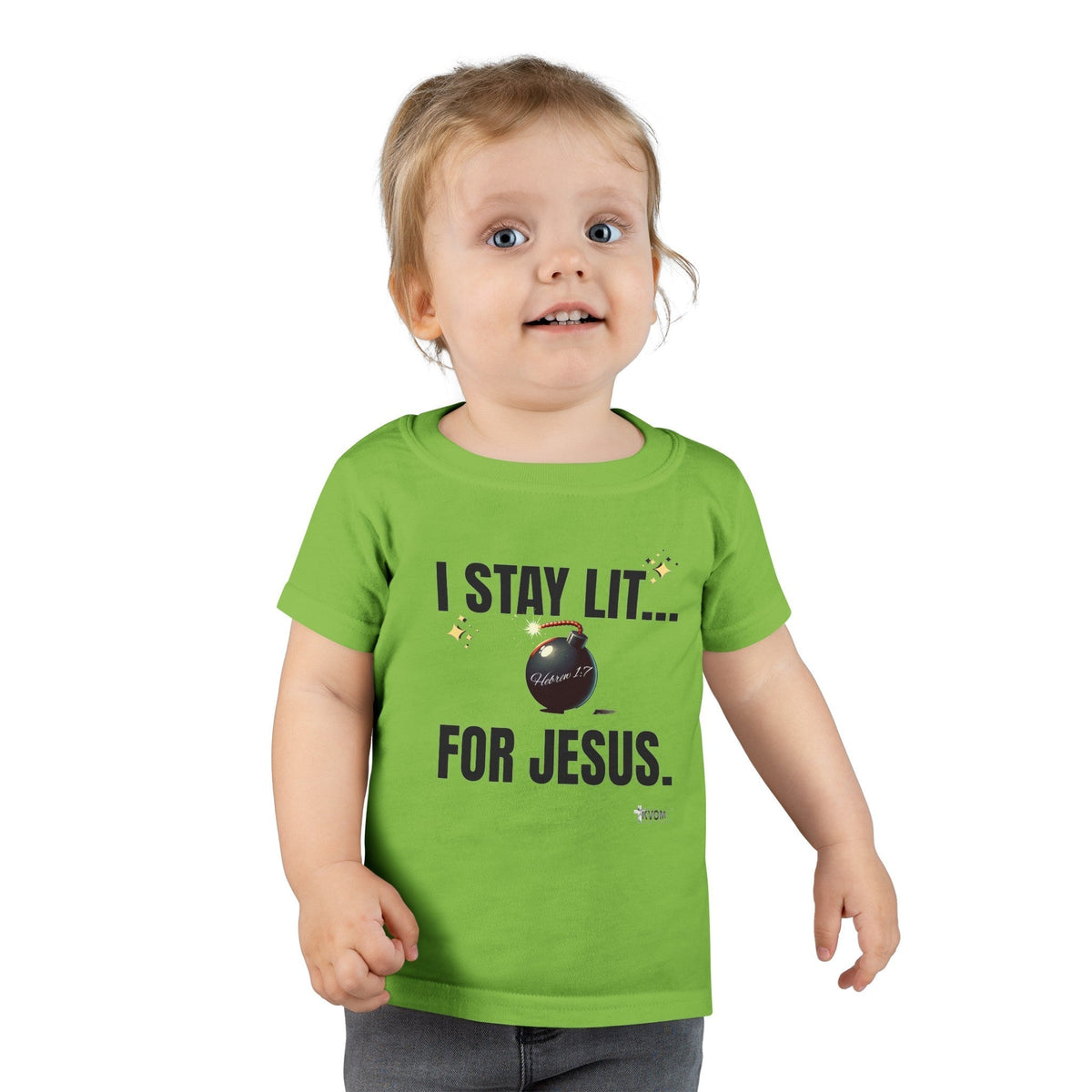 I Stay Lit For Jesus Unisex Toddler T-shirt-Children's Clothing-KVOM