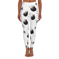 I Stay Lit For Jesus Women's Casual Leggings White-KVOM