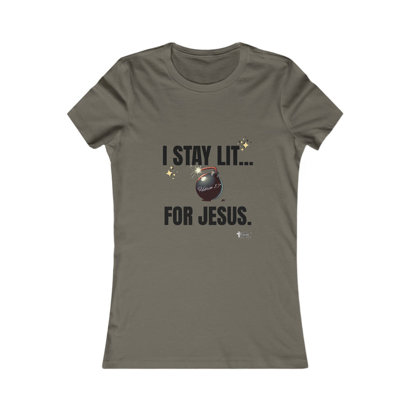 I Stay Lit For Jesus Women's Favorite Shirt-KVOM