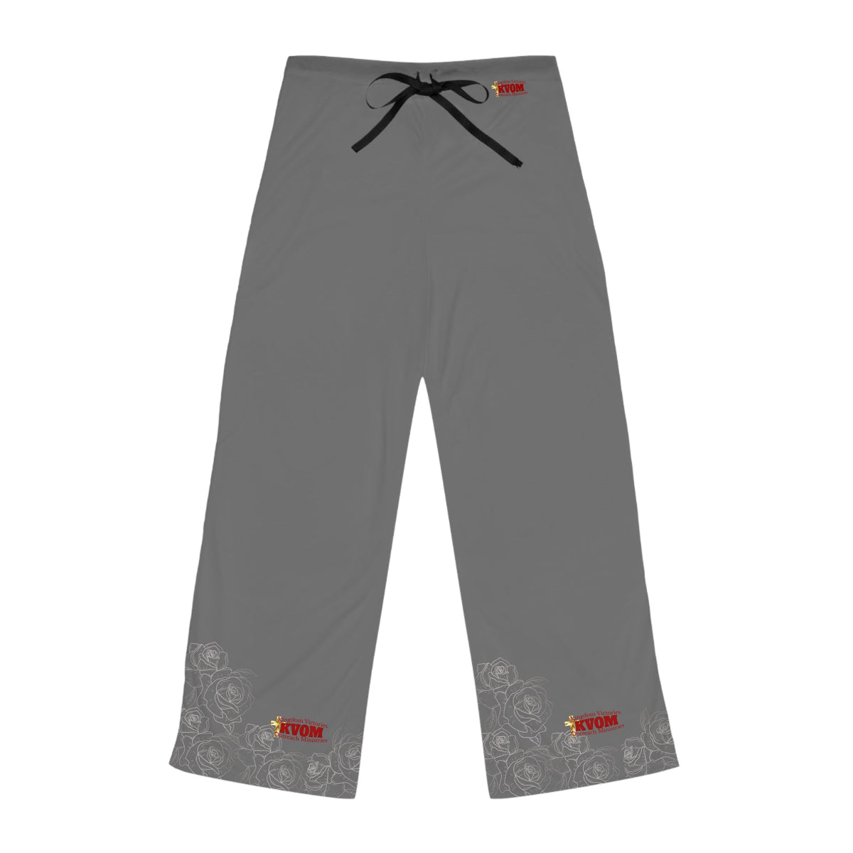 IAM Precious In His Sight Women's Comfy Pants, Grey & Red-KVOM