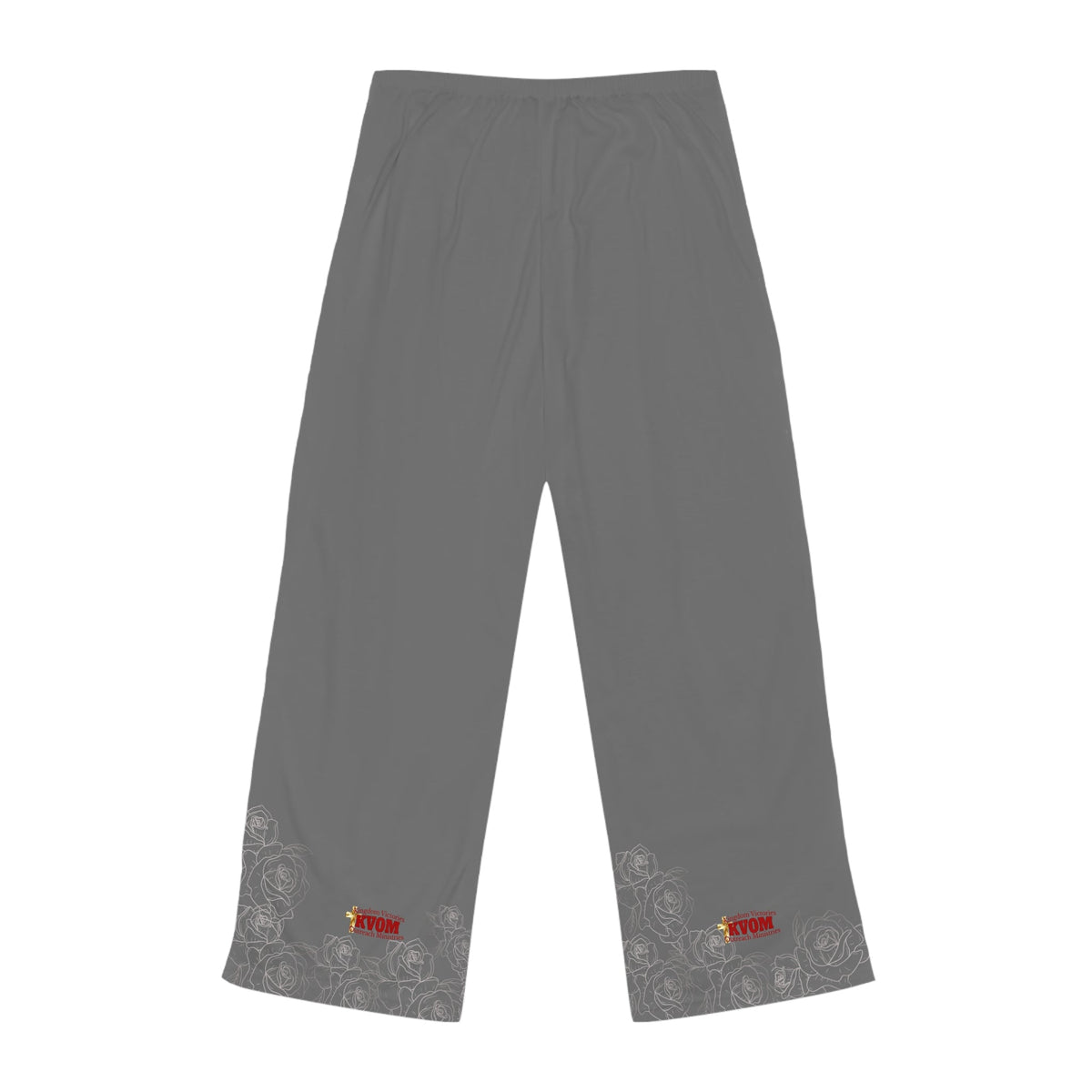 IAM Precious In His Sight Women's Comfy Pants, Grey & Red-KVOM