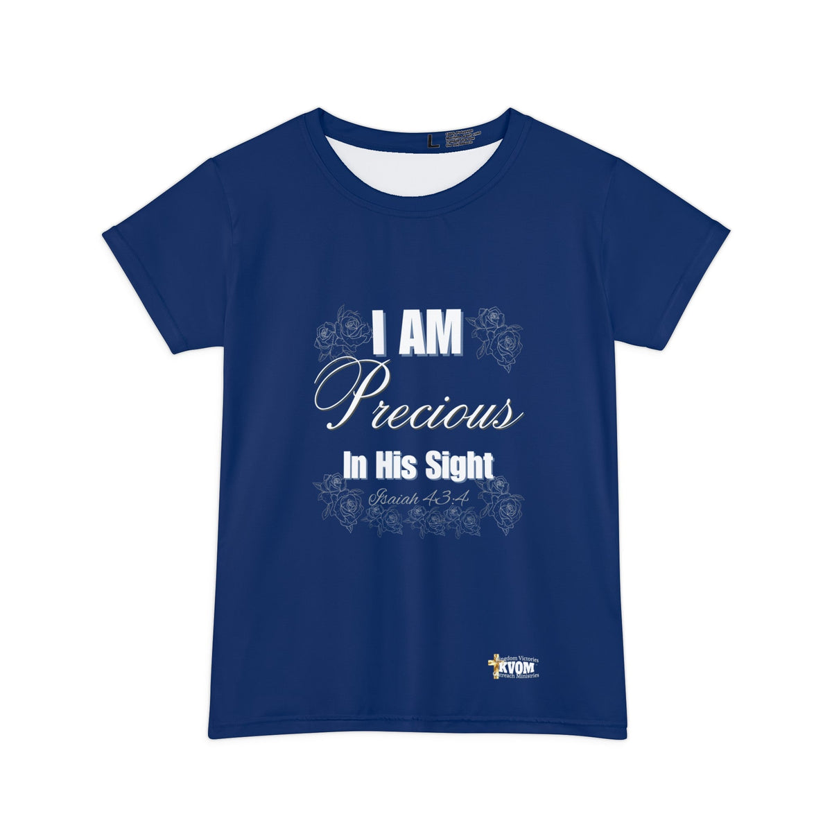 IAM Precious In His Sight Women's Short Sleeve Shirt Royal Blue-KVOM